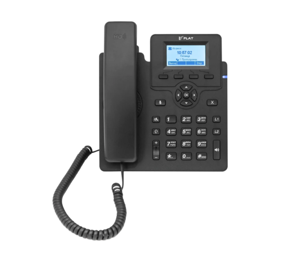 ФЛАТ-ПРО FLAT-PHONE C10/RU, ip-телефон (2 SIP-аккаунта, 2 порта 10/100BASE-T (RJ-45), ЖК-дисплей, PoE, РЕЕСТР)